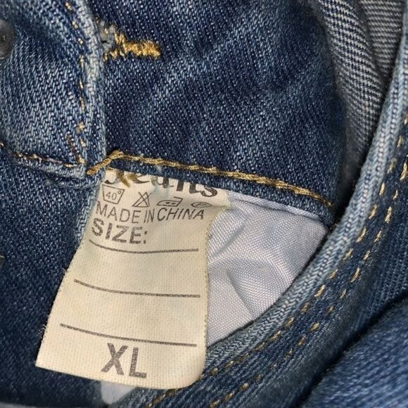 Womens Denim Overalls XL Blue Jean Adjustable Straps With Pockets Casual Style - Picture 2 of 10